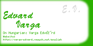 edvard varga business card